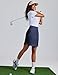 PINSPARK Womens Skort Above Knee Length Golf Skirts with Pockets UPF 50+ Athletic Skirt Stretchy Sports Skorts Dolphin Hem, Navy Blue Large