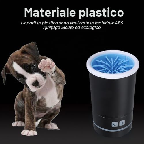 HEEPDD Lavapiedi Cani Automatico, Pulisci Zampe con Ricarica USB per Taglie Grandi, Utilizzato per Pulizia Zampe Outdoor Premium