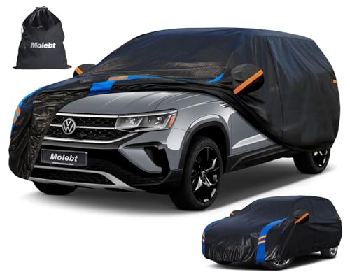 Image of Custom Fit SUV Car Cover for VW Volkswagen Taos(2021-2026), Upgraded Waterproof All Weather Outdoor Auto Cover with Driver Door Zipper & Mirror Pockets, UV /Snow /Dust Protection