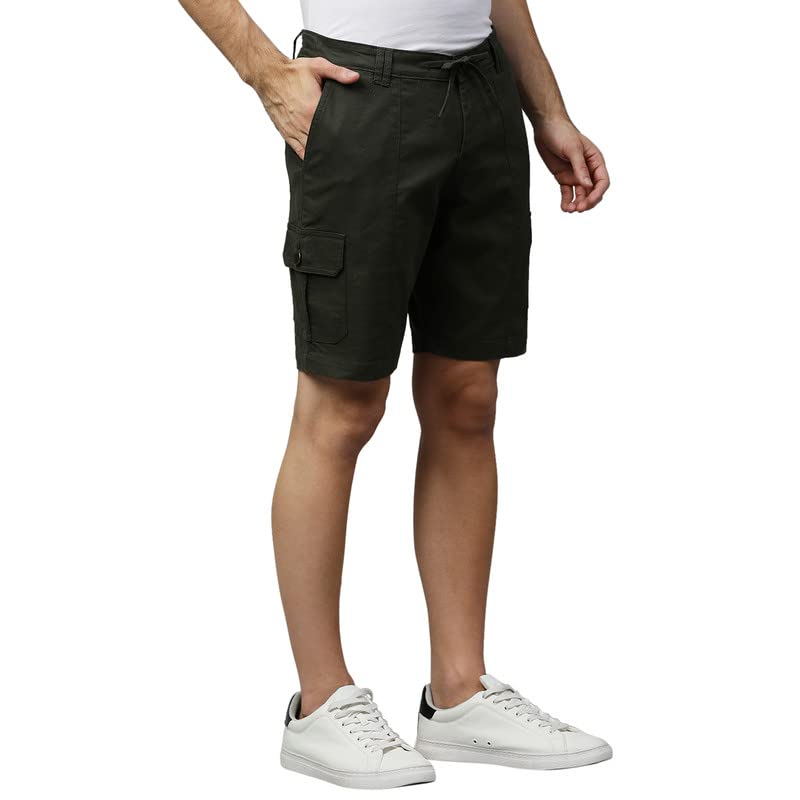Image of Hubberholme Men Cargo Shorts - Lightweight Regular Fit Lounge Shorts - Stretchable Pure Cotton Shorts for Men's Sports, Short with Pocket for Running /Gyming Athleisure Shorts with Extra Comfort