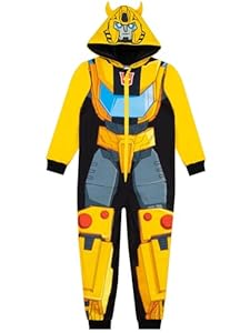 Transformers Bumblebee Jumpsuit Kinder | Jumpsuit Jungen Kuschelig | Schlafoveralls Für Jungen | Gelb 128