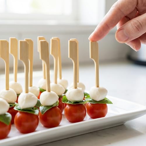 Palillos para aperitivos con diseño plano y superficie lisa en pack de 400 7