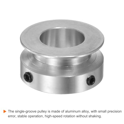 sourcing map Einzelrillen Riemenscheibe Keilriemenscheibe 16mm feste Bohrung 30mm Außendurchmesser Aluminiumlegierung mit Sechskantschlüssel für Bohrmaschine 6mm PU-Rundriemen