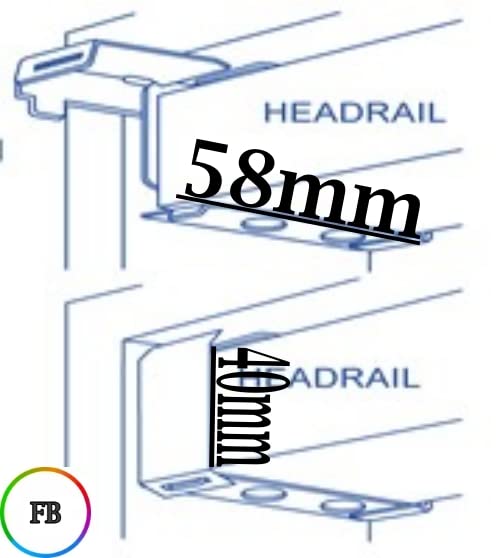 Venetian Blind Fittings Brackets For 50mm Venetian/Wood Blind, White, 66 x 46 x 28mm - Image 3