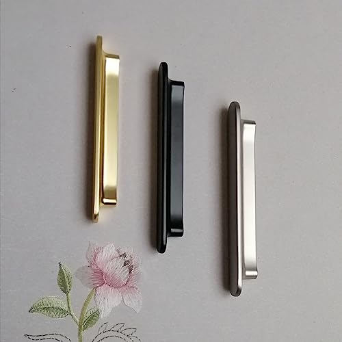 Guolich 2 Pcs Hole Centers 2.5 Inch(64mm) Kitchen Drawer Handle Door Cabinet Pulls Zinc Alloy Handle Modern Gold Brushed Brass Hardware for Wardrobe Bathroom Dresser - Image 2