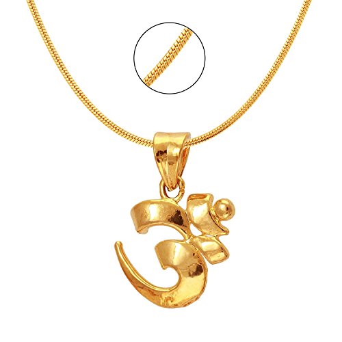 Exa Collection Om Plated God Pendant with Chain