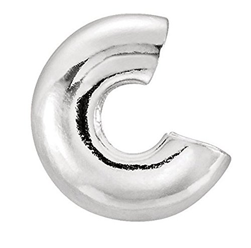 50pcs 925 Sterling Silver 4mm (0.16 Inch) Crimp Bead Knot Cover Crimps for Jewelry Craft Making Findings SS227-4