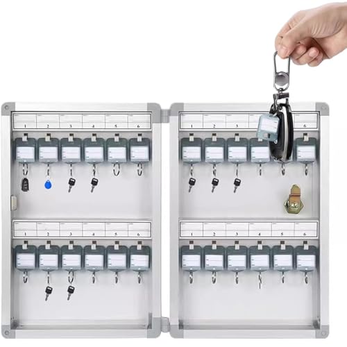 Scatola con serratura a parete in acciaio per casa e ufficio, contiene 120 chiavi, perfetto per aziende e organizzazioni, soluzione di archiviazione durevole.