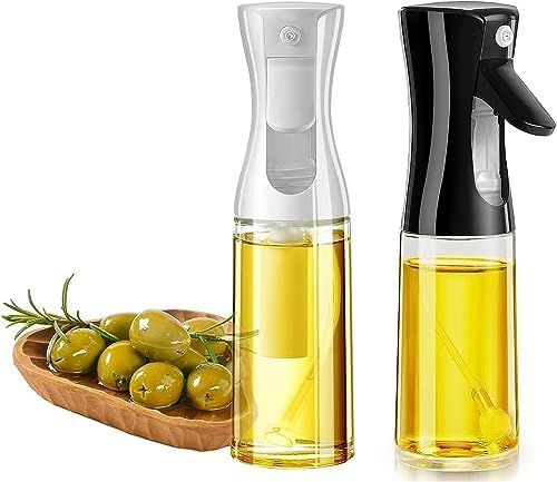 Orret Home Sprey Yağdanlık Cam Şişe Yağ Püskürtücü 225 ml Airfryer Kızartma Izgara Salata İçin Yağlık - Görsel 1