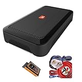 JBL Club A1000 Mono Subwoofer Amplifier Bundle w/Remote Bass Control & Wiring Kit – 1000W RMS Speaker Power, Class D Monoblock Car Amp