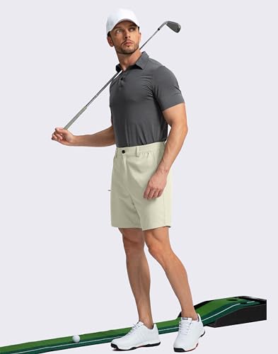 Image of Pinkbomb Men's Golf Shorts with 6 Pockets Stretch Quick Dry Hiking Work Dress Shorts for Men