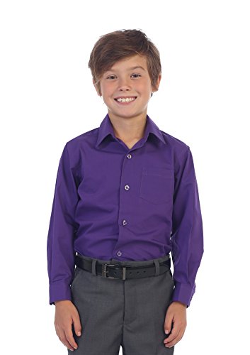 Image of Gioberti Boys Long Sleeve Solid Dress Shirt