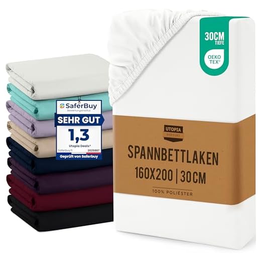 Utopia Bedding - Spannbettlaken 160x200cm - Weiß - Gebürstete Mikrofaser Spannbetttuch - 30 cm Tiefe Tasche