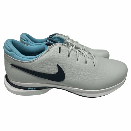 Nike Men's Air Zoom Victory Tour3 (Wide) Golf Shoes Cleats Spikes Pure Platinum/White/Aquarius Blue/Obsidian #DX9025-002 - Size Men's 8.5
