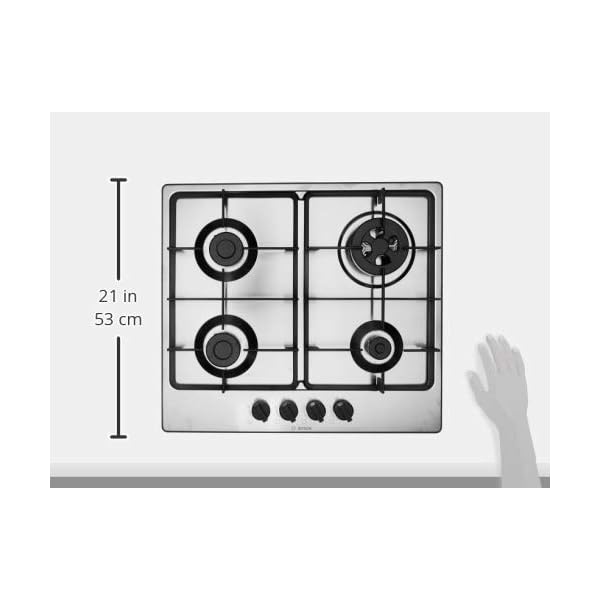 Bosch Built in Gas Hob Stainless Steel 4 Burner Silver Work Expert