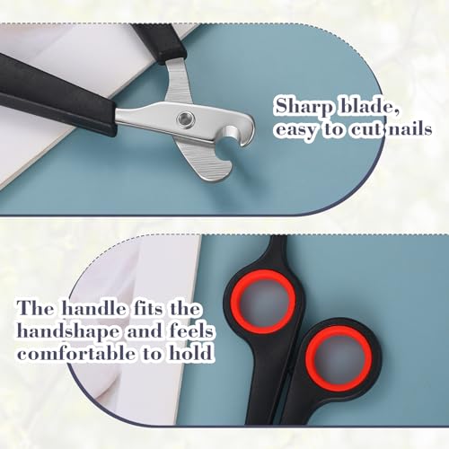 Lasnten 2 Pcs Bird Nail Grinder with Clipper Bird Nail Trimmer File Pet Grooming Tool for Parrot Budgerigars Parakeets Myna Conure Finches Lovebirds(Black)