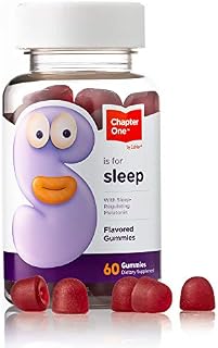 Chapter One Melatonin Gummies, Sleep Aid Gummy Supplement, Certified Kosher, 60 Flavored Gummies