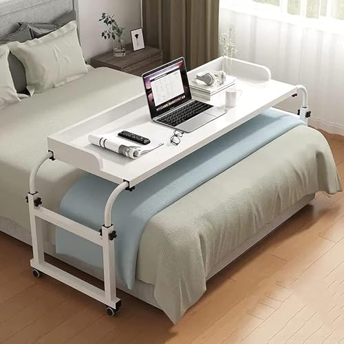 Table pivotante pour lit réglable en hauteur avec roues mobiles