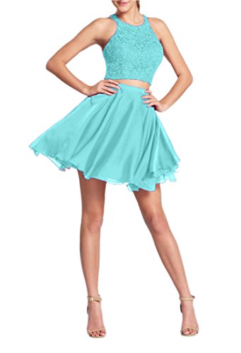 Preisvergleich Produktbild Promworld Damen Cocktail Kleid Gr. 48, hellblau