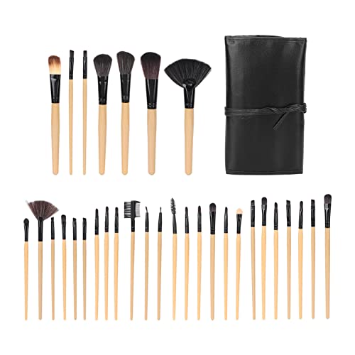Juego de 32 pinceles de maquillaje con estuche ideal para llevar tu rutina de belleza a diario
