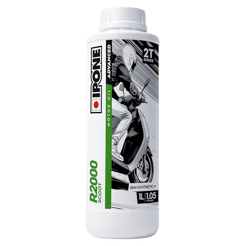 IPONE – Huile Scooter 2 Temps Scoot City - Lubrifiant Semi-Synthétique Haute Qualité - Réduction Bruit et Fumée - Idéale pour Utilisation Urbaine - Compatible Mélange et Injection - Bidon 1 Litre