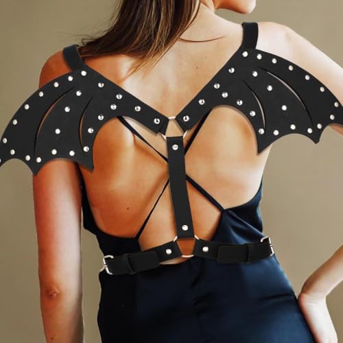 COSYDAYS Black Chest Harness Belt Gothic Leather Belts Punk Body Accessories for Women2