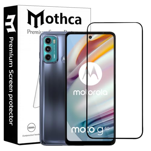 Image of Mothca Military-Grade Tempered Glass Screen Protector Compatible for Moto G40 Fusion /Moto G60 with Edge to Edge Coverage - Case Friendly, Anti-Scratch & Bubble-Free Installation Kit