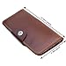 Lishow Fashion Men's And Woman Genuine Leather Bifold Long Wallet RFID Blocking Security 4 ID Window Checkbook, Credit Holder (Chocolate Brown)