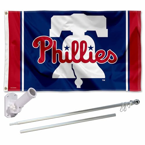 Support de drapeau WinCraft Philadelphia Phillies Bell pour fixation murale sans effort