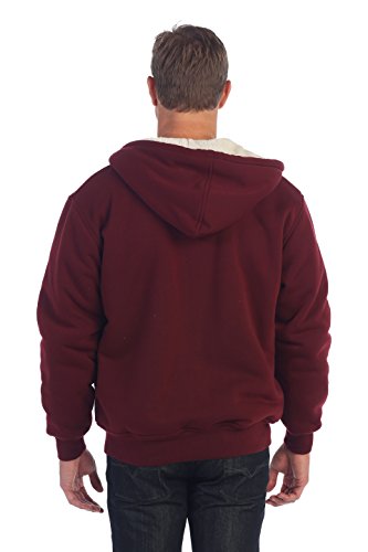 Image of Gioberti Men's Soft Heavyweight Sherpa Lined Fleece Hoodie Jacket