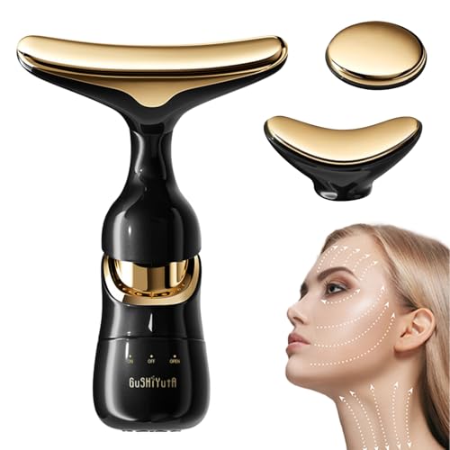 Masajeador facial, dispositivo de estiramiento facial de cuello, dispositivo de cuidado facial EMS dispositivo antiarrugas para cara, cuello, ojo