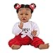 23inch 58cm Schwarzafrikanische Babypuppen Silikon wiedergeborene handgemachte Puppe Lebensechte Neugeborene Babypuppen für Mädchen Geburtstag Chirstmas Geschenk (Baumwolle Körper-Braune Augen, 05)