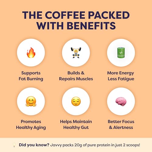 Image of Javvy Protein Iced Coffee - Premium Whey Protein & Iced Coffees, 100% Natural Cold Brew, Zero Artificial Flavors & Sweeteners, 80mg Caffeine, No Added Sugar, 20 Servings, Salted Caramel Discontinued