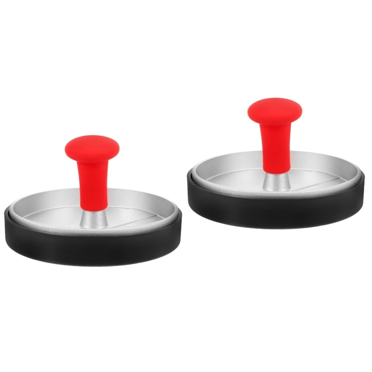 Abaodam 2 Pezzi Pressa per Carne Stampo per Burger Patty Premere Schiacciapatate Pressa per Hamburger Pressa di Carne Macinata Pressa Peso Cottura Silver Acciaio Inossidabile