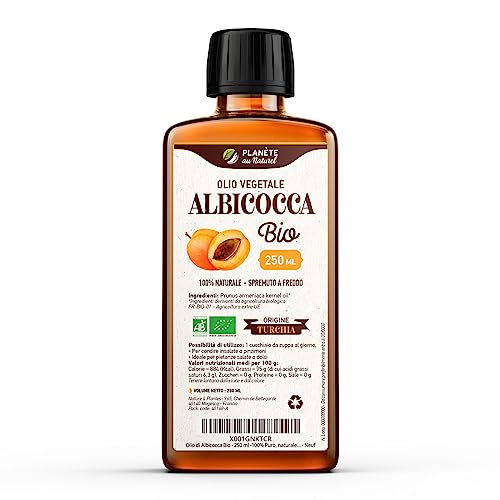 Olio di Albicocca Bio 250 ml -100% Puro, naturale - Planète au Naturel