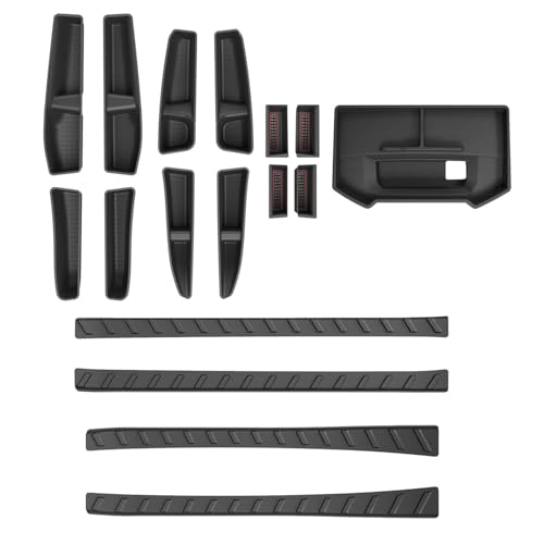 CZmenghe Dashboard Storage Organizer Compatible with 2019-2026 Dodge RAM 1500 Exterior Door Sill Protector Door Storage Box Replacement for 2019-2026 Dodge RAM Accessories