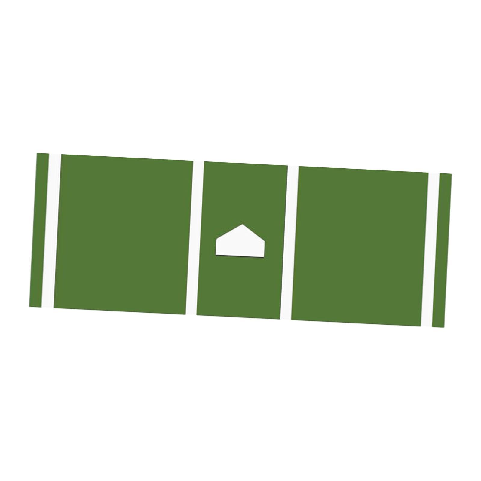 Yiju Baseball and Softball Hitting Mat 10 x 3.7 ft Non Slip Alignment Guide for Batting Stance Practice for Teenagers Beginner, Green