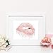 Produktbild oioiu Lippenbiss druckt Wandkunst tropfende Lippen glitzernde Lippen Leinwandmalerei Roségold Lippen Sublimation Bilder Mädchen Raumdekoration