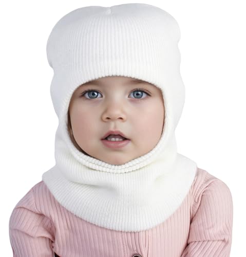 YATEEN Baby Winter Hat Scarf Set Kids Warm Windproof Knit Hood Fleece Hat