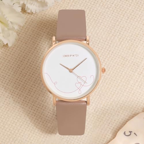 Image of Joker & Witch Enchant 36mm Mauve Dial 18mm Mauve Faux Leather Watch for Women