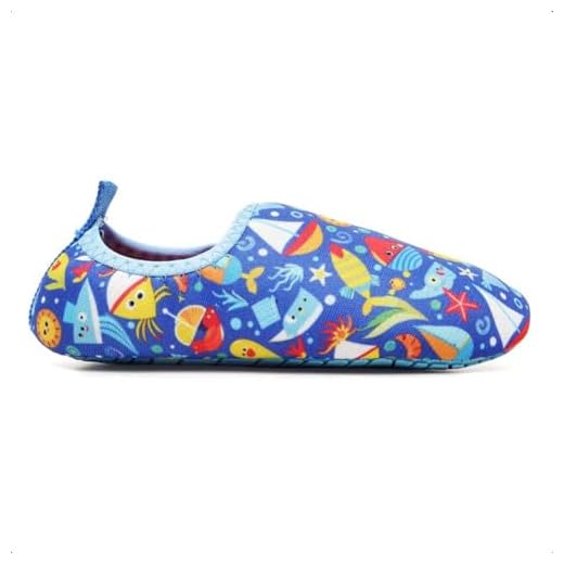Sapatilha Infantis Antiderrapantes,Aquática, Calce Facil Macias, para Praia, Piscina, Natação, Surf, Barco, Pesca, Camping, Caminhada (Náutica, BR, Criança de 4 a 8 anos, Faixa Numérico, 29, 30)