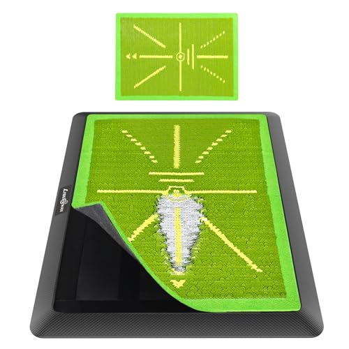 Tapis d'entraînement de golf LIBERRWAY avec tapis de rechange pour perfectionner le swing