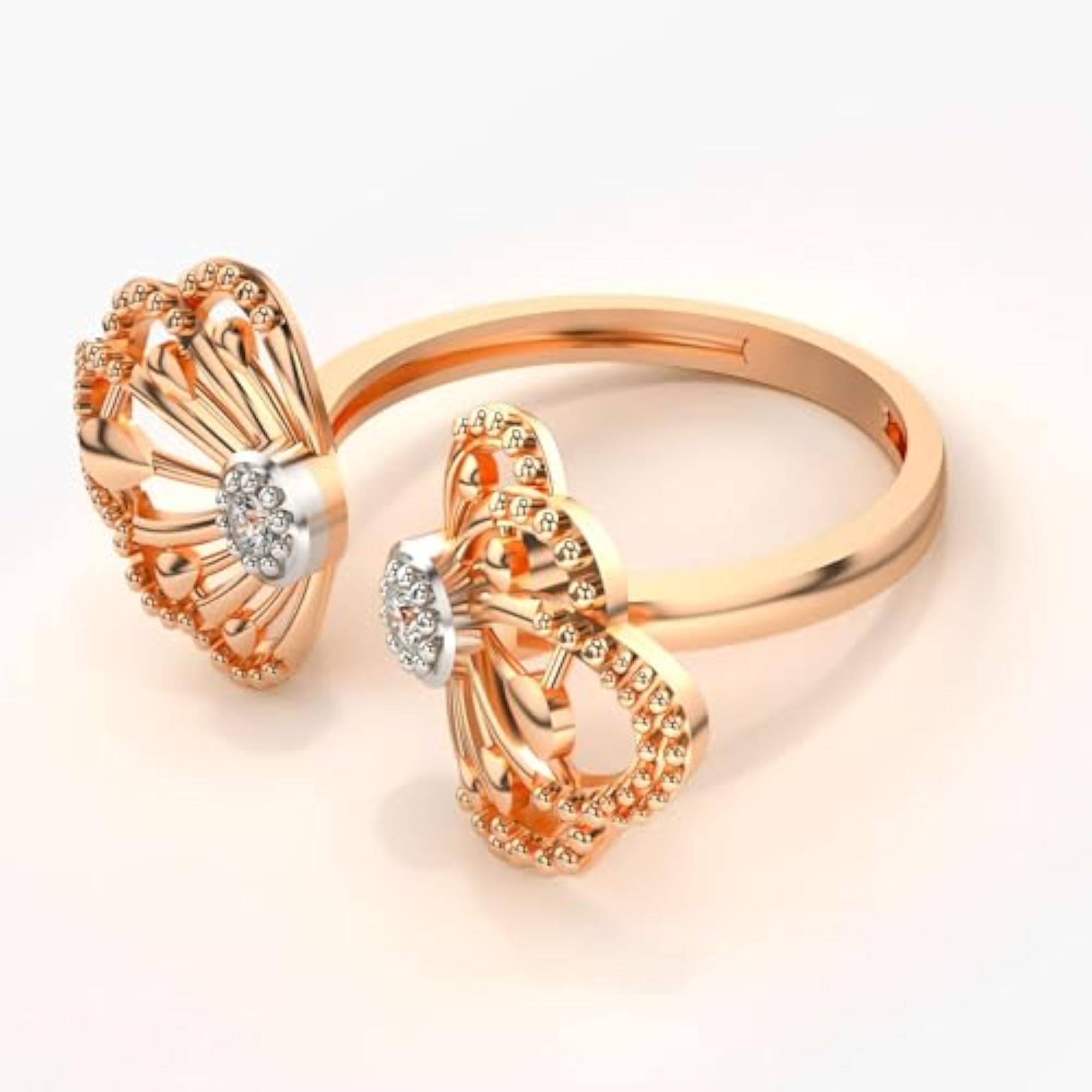 Women's Sterling Silver & Lab Grown Diamond 0.06cts Elegant Ring
