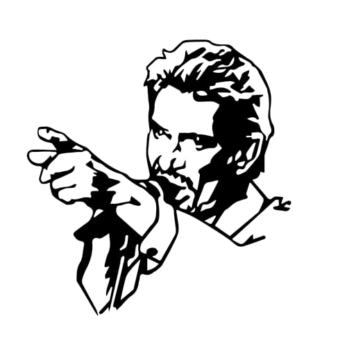 Sticker Johnny Hallyday – Autocollant Voiture, Moto, Ordinateur, Mur – Vinyle Découpe Sans Fond – Taille et Couleur au Choix – Fabrication Française...