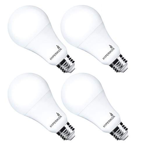 Hyperikon LED Light Bulb A21, 16W (100W Equivalent), CRI92, 1640 Lumens, 4000K (Daylight Glow), Medium Screw Base (E26), Energy Star Certified, UL-Listed, Dimmable (4 Pack)