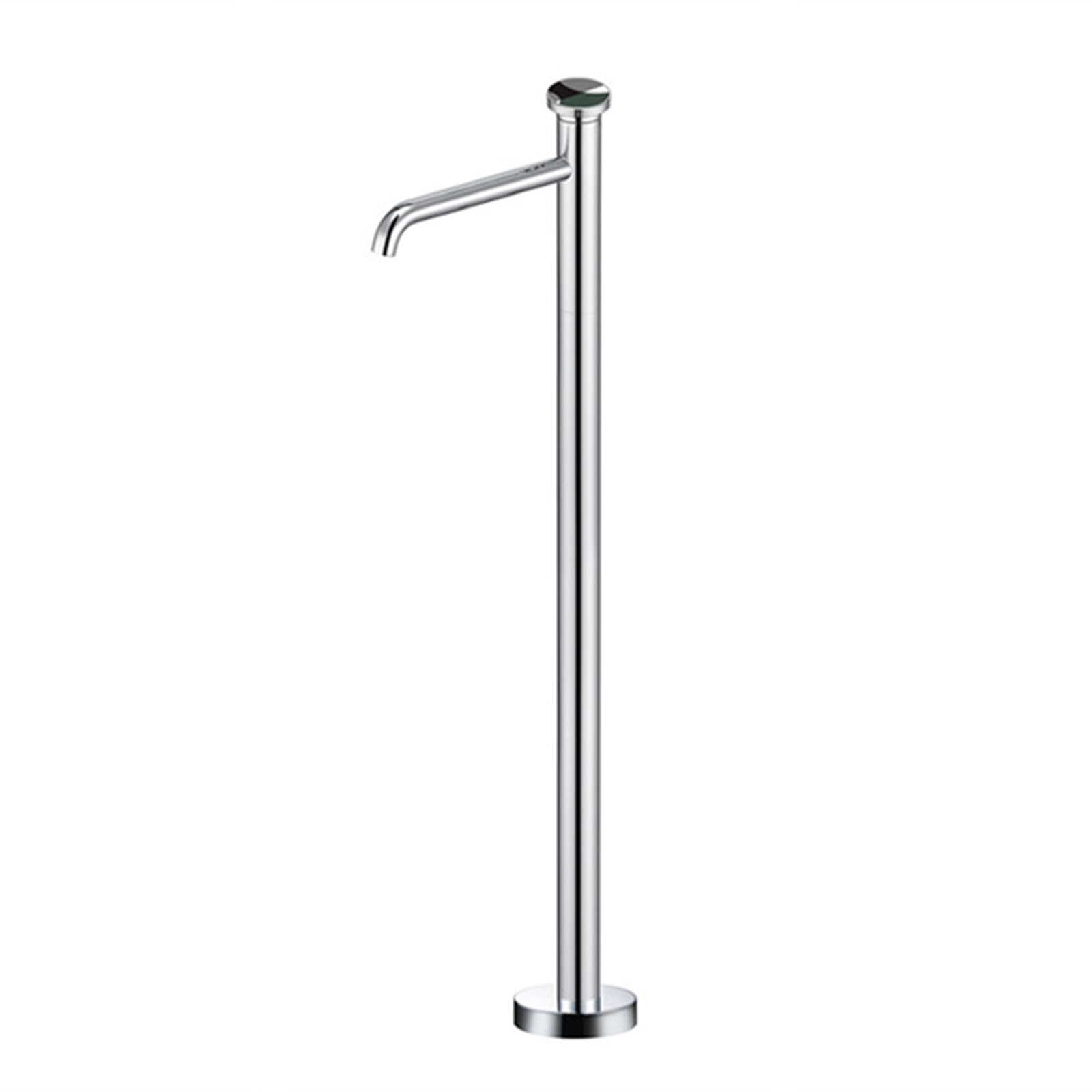 WOTZOV Floorstanding Bath Tap Hot And Cold Freestanding Bathtub Faucet Brass, Green，Chrome