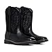 Julyrose Cowboy Boots for Men Classic Western Boots Retro Embroidered Fashionable Square Toe 33
