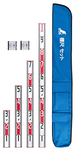 シンワ測定(Shinwa Sokutei) 標尺 アルミ製 30p~1m 巾60o 4点セット クロス金具付 76929