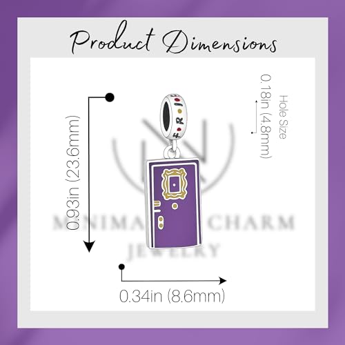 Friends Door Charm 925 Sterling Silver Friends Door Charm Christmas Birthday Mother Gift Beaded Jewelry3