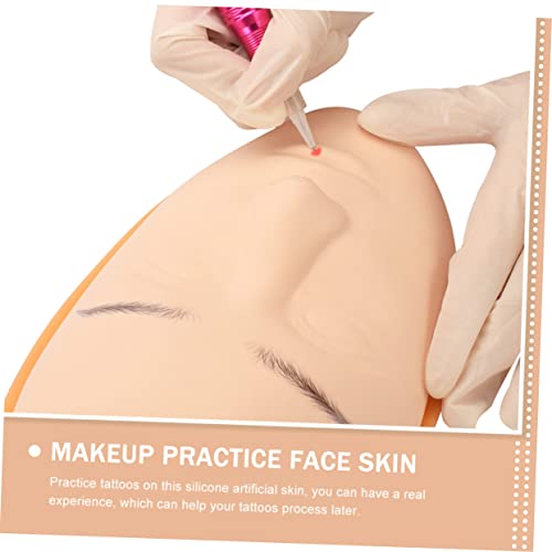 UTHCLO 1 Set Eyebrow Tattoo Practice Leather Tattooing Supplies Tattoos Training Face Fake Face - Image 3